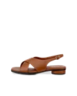 Women's ECCO® Sculpted Alba 25 Leather Heeled Sandal - Brown - O