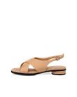 Women's ECCO® Sculpted Alba 25 Leather Heeled Sandal - Brown - O