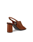 Women's ECCO® Sculpted Alba 65 Leather Heeled Sandal - Brown - B