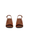 Women's ECCO® Sculpted Alba 65 Leather Heeled Sandal - Brown - Front_Pair