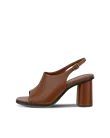 Women's ECCO® Sculpted Alba 65 Leather Heeled Sandal - Brown - O