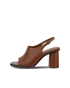 Dámské kožené sandály na podpatku ECCO® Sculpted Alba 65 - Hnědá  - O