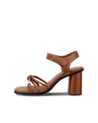 Ženski usnjeni sandali s peto ECCO® Sculpted Alba 65 - rjav - O