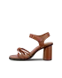 Ženski usnjeni sandali s peto ECCO® Sculpted Alba 65 - rjav - O