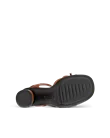 Ženski usnjeni sandali s peto ECCO® Sculpted Alba 65 - rjav - S