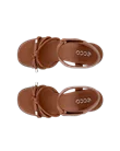 Ženski usnjeni sandali s peto ECCO® Sculpted Alba 65 - rjav - Top_Left_Pair