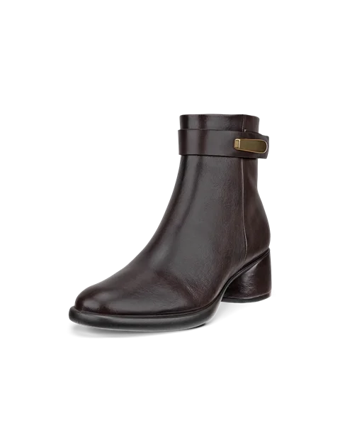 Women's ECCO® Sculpted LX 35 Leather Ankle Boot - Brown - M