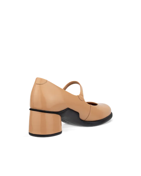 Dámské kožené lodičky na blokovém podpatku ECCO® Sculpted LX 35 - Hnědá  - B
