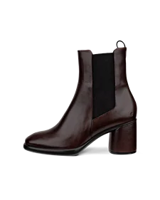 Women's ECCO® Sculpted LX 55 Leather Chelsea Boot Heel - Brown - O