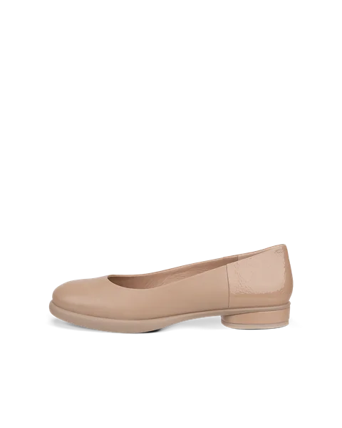 Women's ECCO® Sculpted LX Leather Ballerina - Brown - O