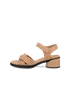 Women's ECCO® Sculpted Sandal LX 35 Leather Heeled Sandal - Brown - O
