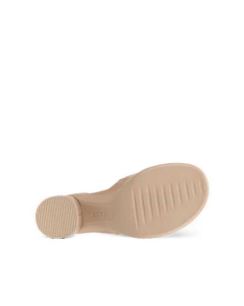 Dámské kožené sandály na podpatku ECCO® Sculpted Sandal LX 55 - Béžová - S