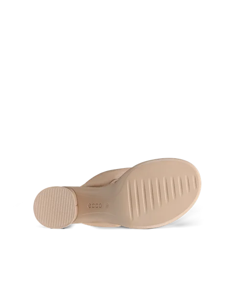 Dámske kožené sandále na podpätku  ECCO® Sculpted Sandal LX 55 - Béžová - S