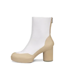 Women's ECCO® Shape Sculpted Motion 55 Leather Ankle Boot - White - O
