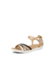 ECCO® Simpil sandale plate en nubuck pour femme - Marron - M