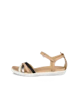 ECCO® Simpil sandale plate en nubuck pour femme - Marron - O