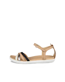 Women's ECCO® Simpil Nubuck Flat Sandal - Brown - O