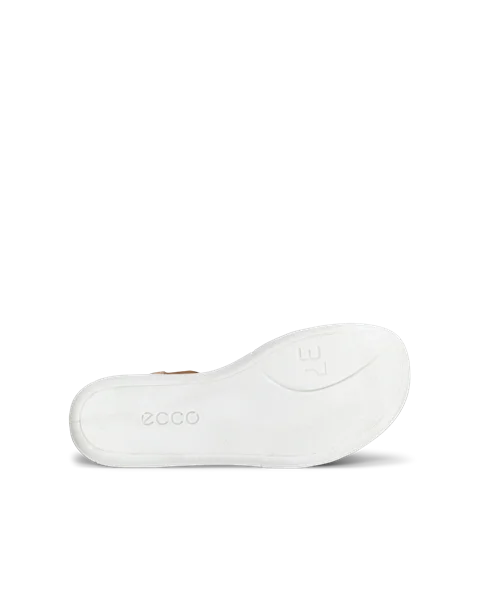 Women's ECCO® Simpil Nubuck Flat Sandal - Brown - S