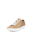Damskie skórzane sneakersy ECCO® Soft 60 - Brązowy - M
