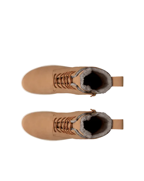 ECCO® Soft 7 Tred mellemhøj støvle i læder til damer - Brun - Top_Left_Pair