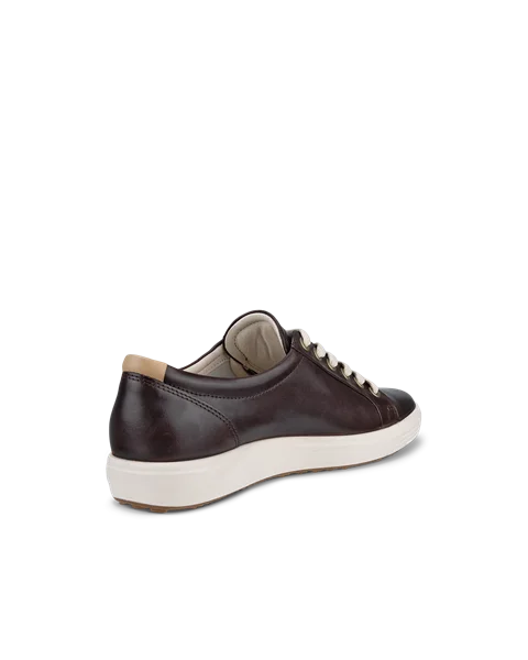 Women's ECCO® Soft 7 Leather Trainer - Brown - B