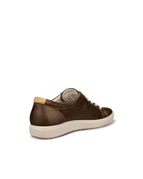 Women's ECCO® Soft 7 Leather Trainer - Brown - B