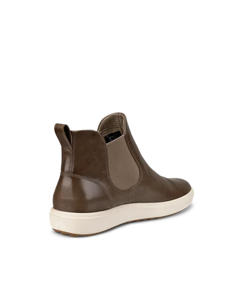Women's ECCO® Soft 7 Leather Chelsea Boot - Brown - B