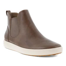 Women's ECCO Soft 7 Leather Chelsea Boot - Brown - Main