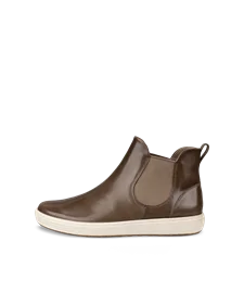 Women's ECCO® Soft 7 Leather Chelsea Boot - Brown - O