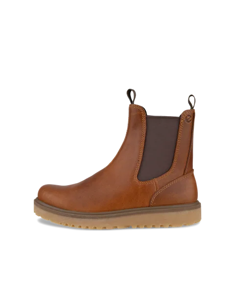 Women's ECCO® Staker Leather Chelsea Boot - Brown - O
