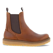 Women's ECCO® Staker Leather Chelsea Boot - Brown - Outside