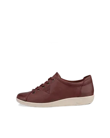 ECCO® Soft 2.0 Damen Sneaker aus Nubukleder - Bordeauxrot - O