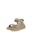 Damskie skórzane sandały na platformie ECCO® Chunky Sandal - Zielony - M