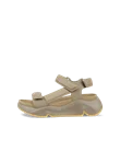 Damskie skórzane sandały na platformie ECCO® Chunky Sandal - Zielony - O
