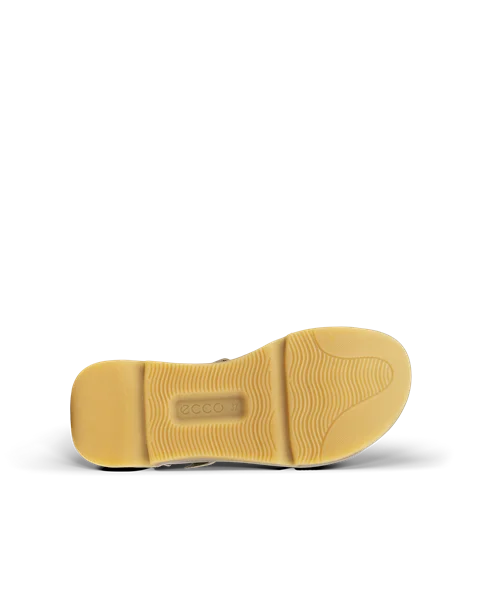Damskie skórzane sandały na platformie ECCO® Chunky Sandal - Zielony - S