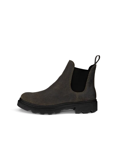 Women's ECCO® Grainer Suede Chelsea Boot - Green - O