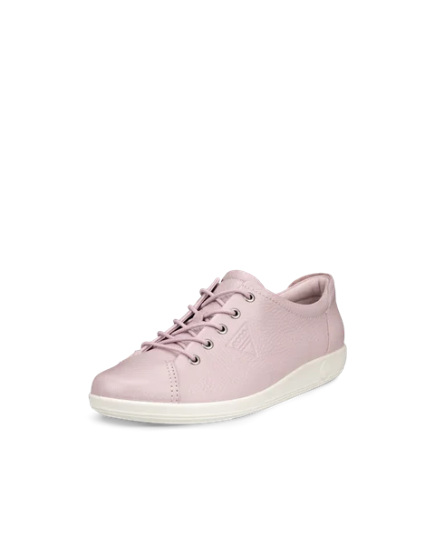 ECCO® Soft 2.0 chaussures de marche en cuir pour femme - Pink - M