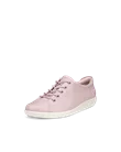 ECCO® Soft 2.0 chaussures de marche en cuir pour femme - Pink - M