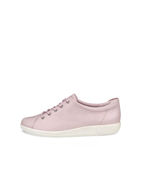 ECCO® Soft 2.0 chaussures de marche en cuir pour femme - Pink - O