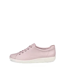 ECCO® Soft 2.0 chaussures de marche en cuir pour femme - Pink - O
