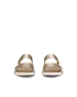 Women's ECCO® Cozmo Leather Two Strap Sandal - Gold - Front_Pair