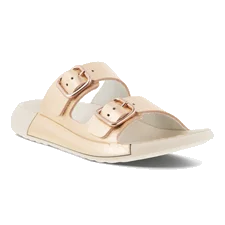 ECCO® Cozmo sandaler i læder med to remme til damer - Guld - Main
