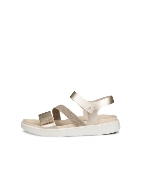 ECCO® Flowt Damen Flache Ledersandale - Gold - O