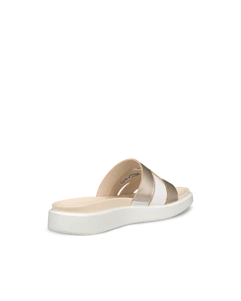 Women's ECCO® Flowt Leather Slider - Gold - B