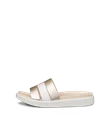 Women's ECCO® Flowt Leather Slider - Gold - O