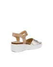 ECCO® Flowt ženske kožne sandale s plutenom platformom - Zlatna - B