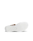 ECCO® Flowt ženske kožne sandale s plutenom platformom - Zlatna - S