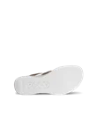 Women's ECCO® Flowt Wedge Cork Leather Cork Heeled Wedge Sandal - Gold - S