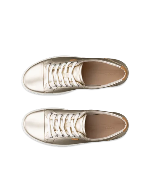 ECCO® Soft 7 Damen Ledersneaker - Gold - Top_Left_Pair