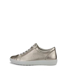 Women's ECCO® Soft 7 Leather Trainer - Gold - O